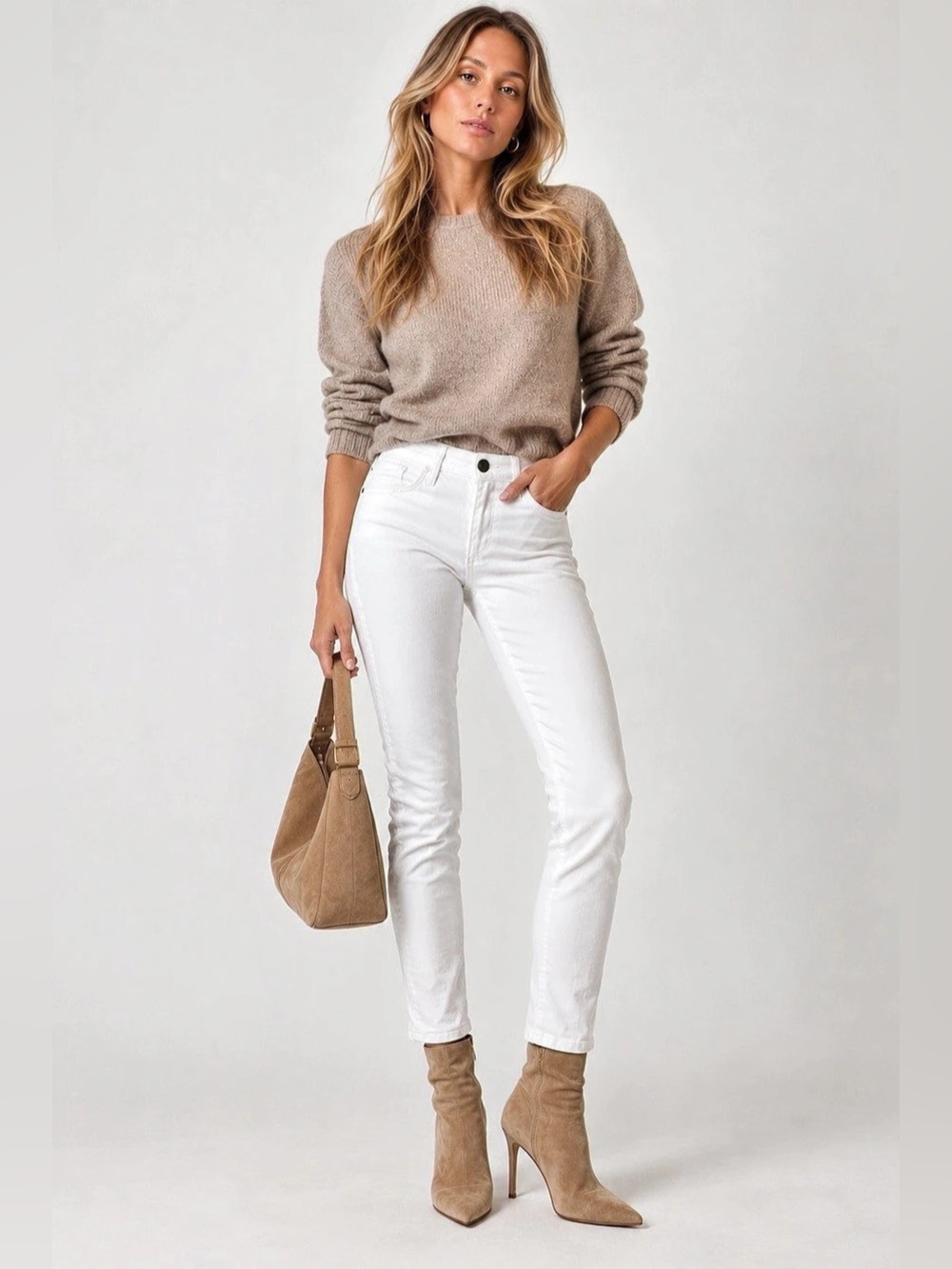 Current/Elliott The Stiletto Clean White Skinny Ankle Jeans 28